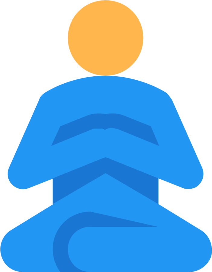 a person sitting in a lotus position