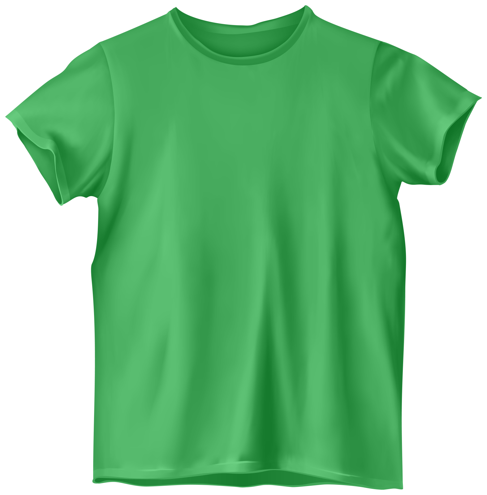 a green t - shirt on a white background