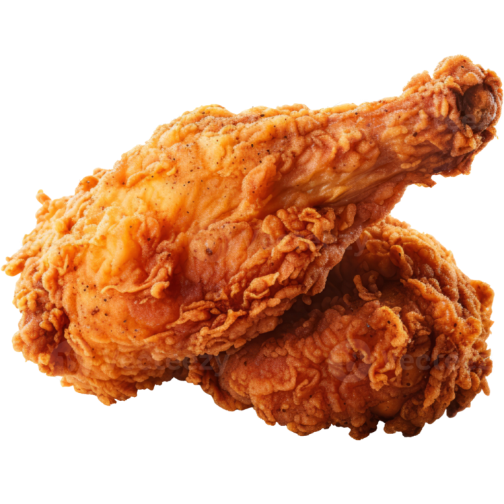 fried chicken on a white background