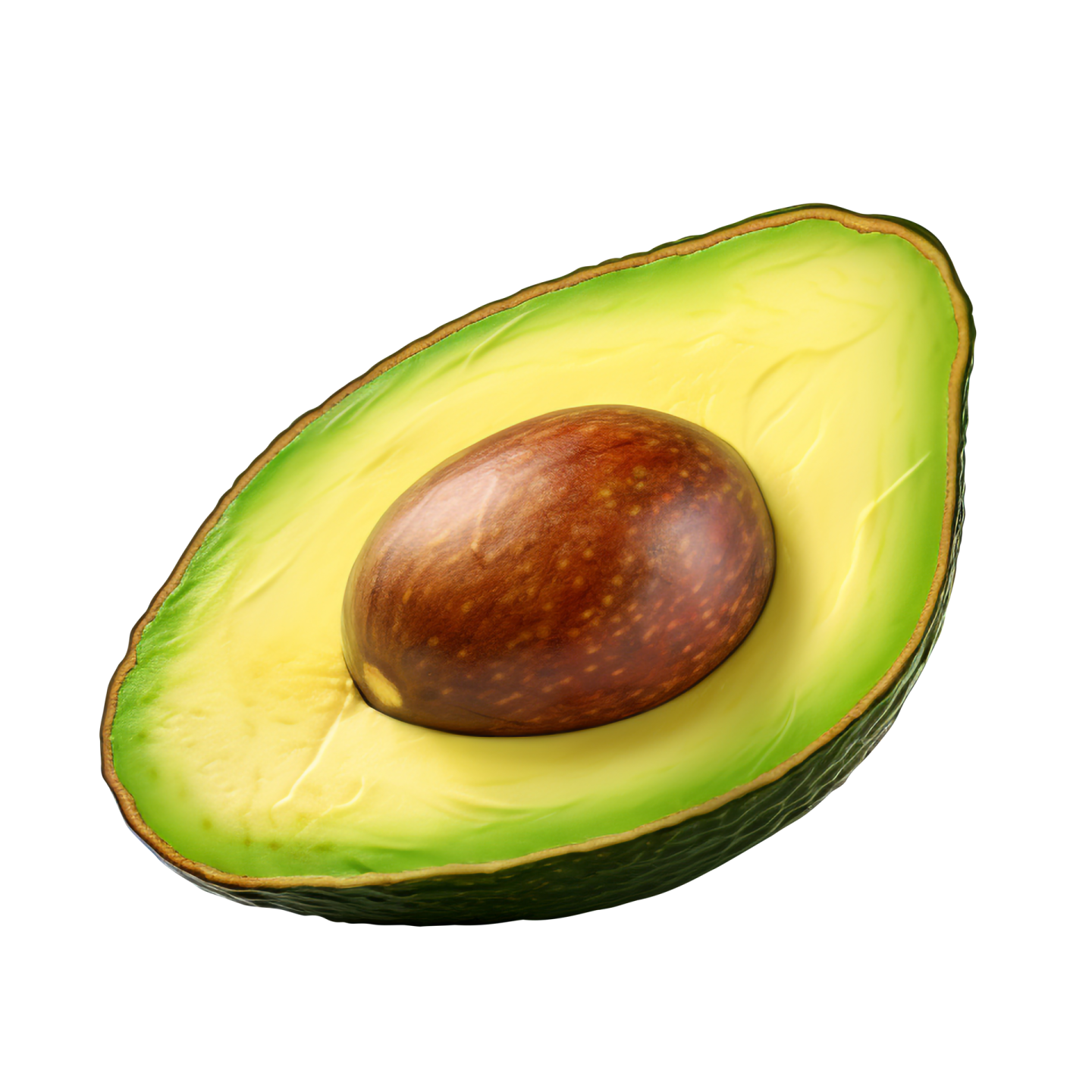 an avoca with a half cut in half