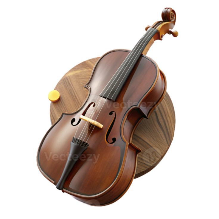 a violin on a white background