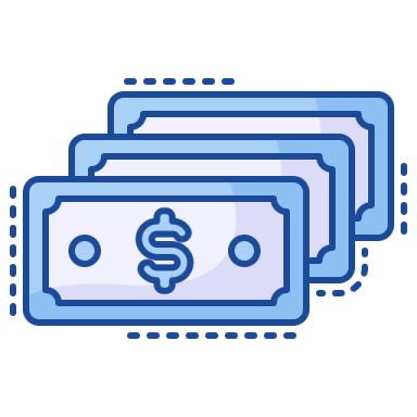 three bills with dollar symbol on them