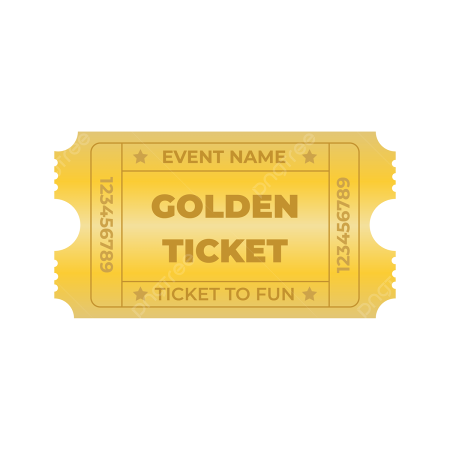 a golden ticket for an event