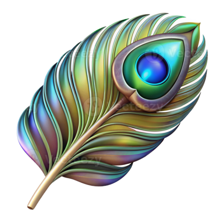 a peacock feather with blue eyes and green feathers