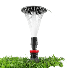 a garden sper with water coming out of it