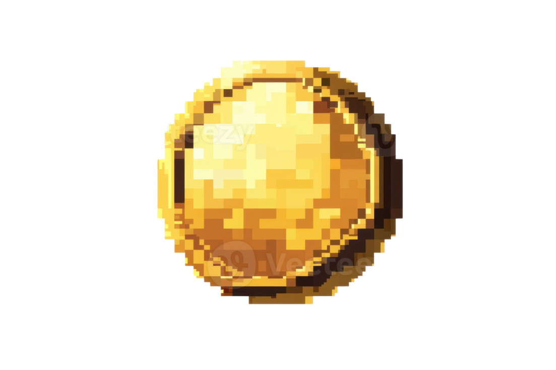 a golden sphere on a white background