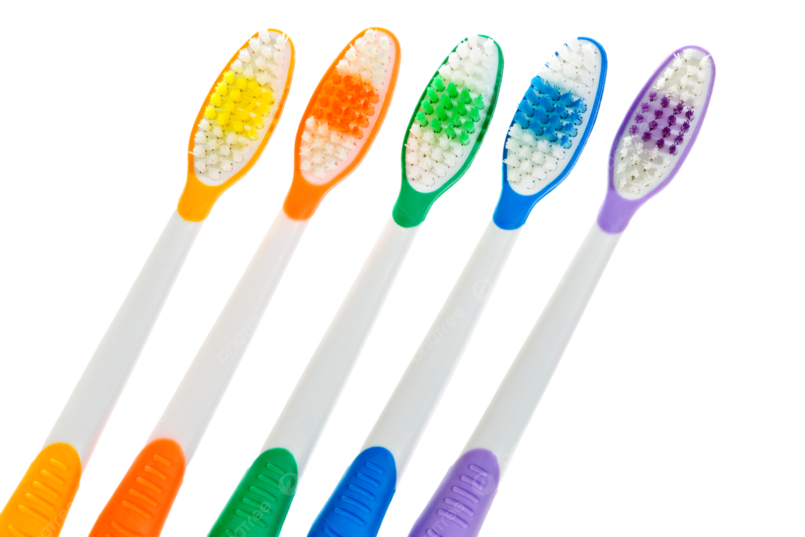 four toothbrushs with different colors on them
