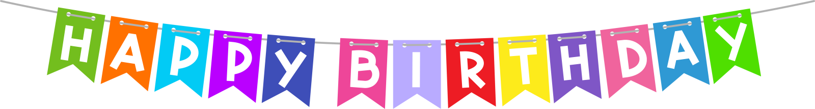 a birthday banner with the words happy birthday