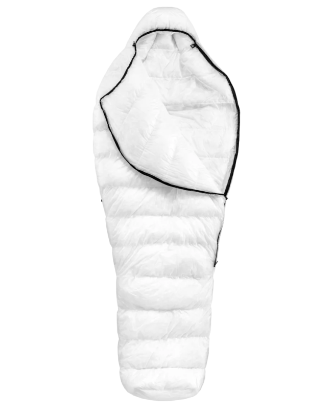 an image of a white sleeping bag
