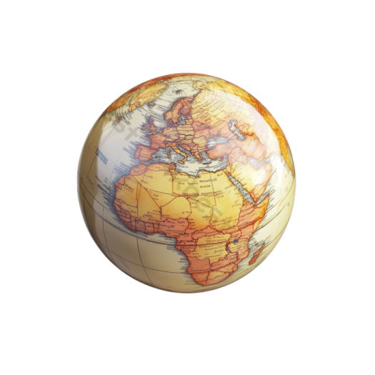 an image of a globe on a white background