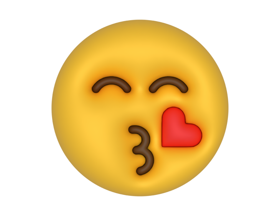 a smiley face with a heart in the middle
