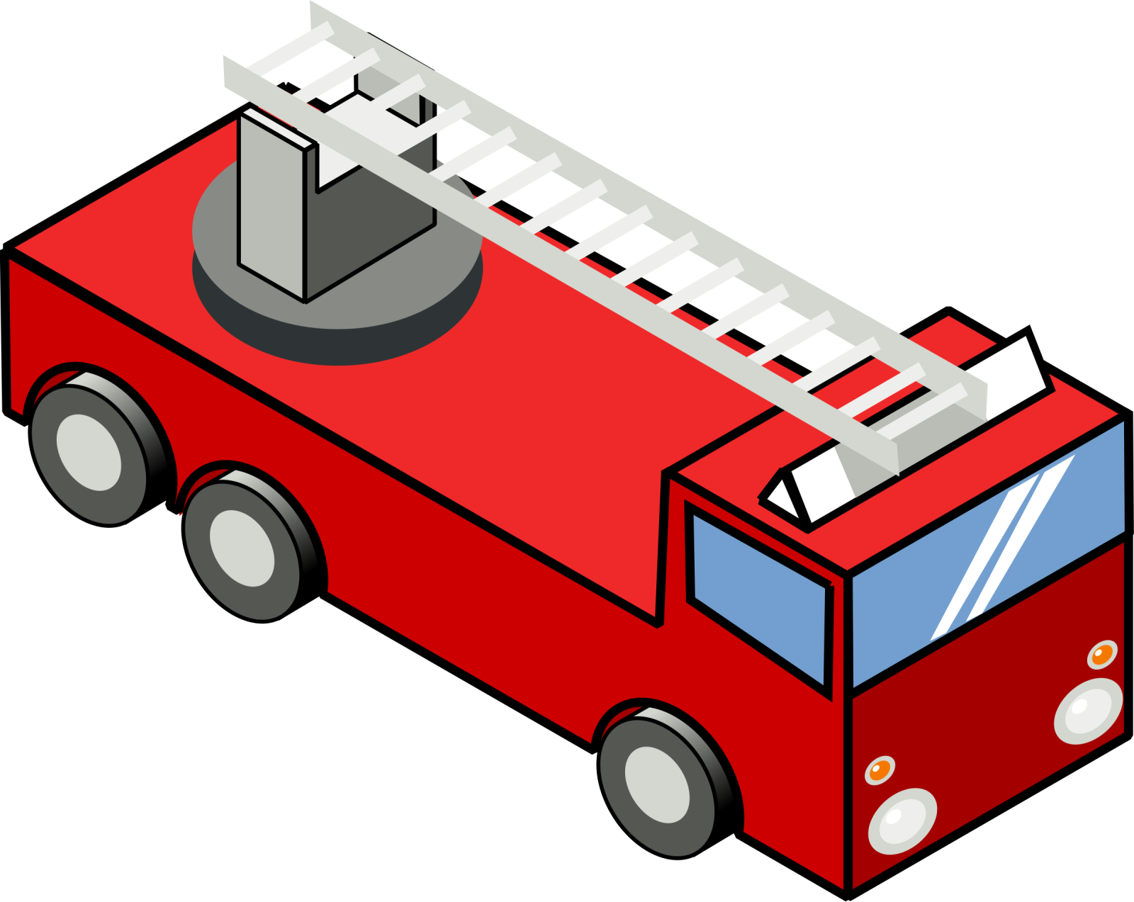 a red fire truck with a ladder