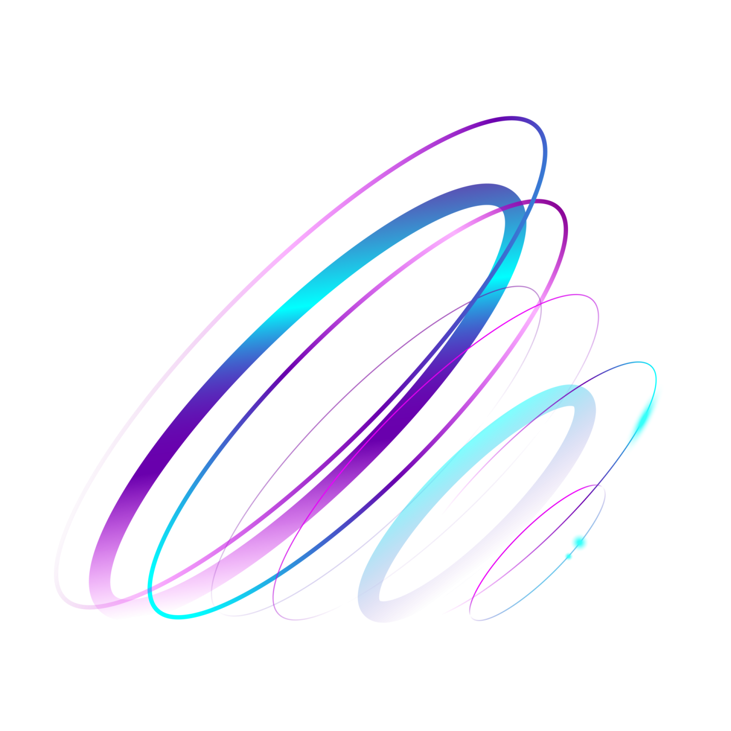 three different colored circles on a white background