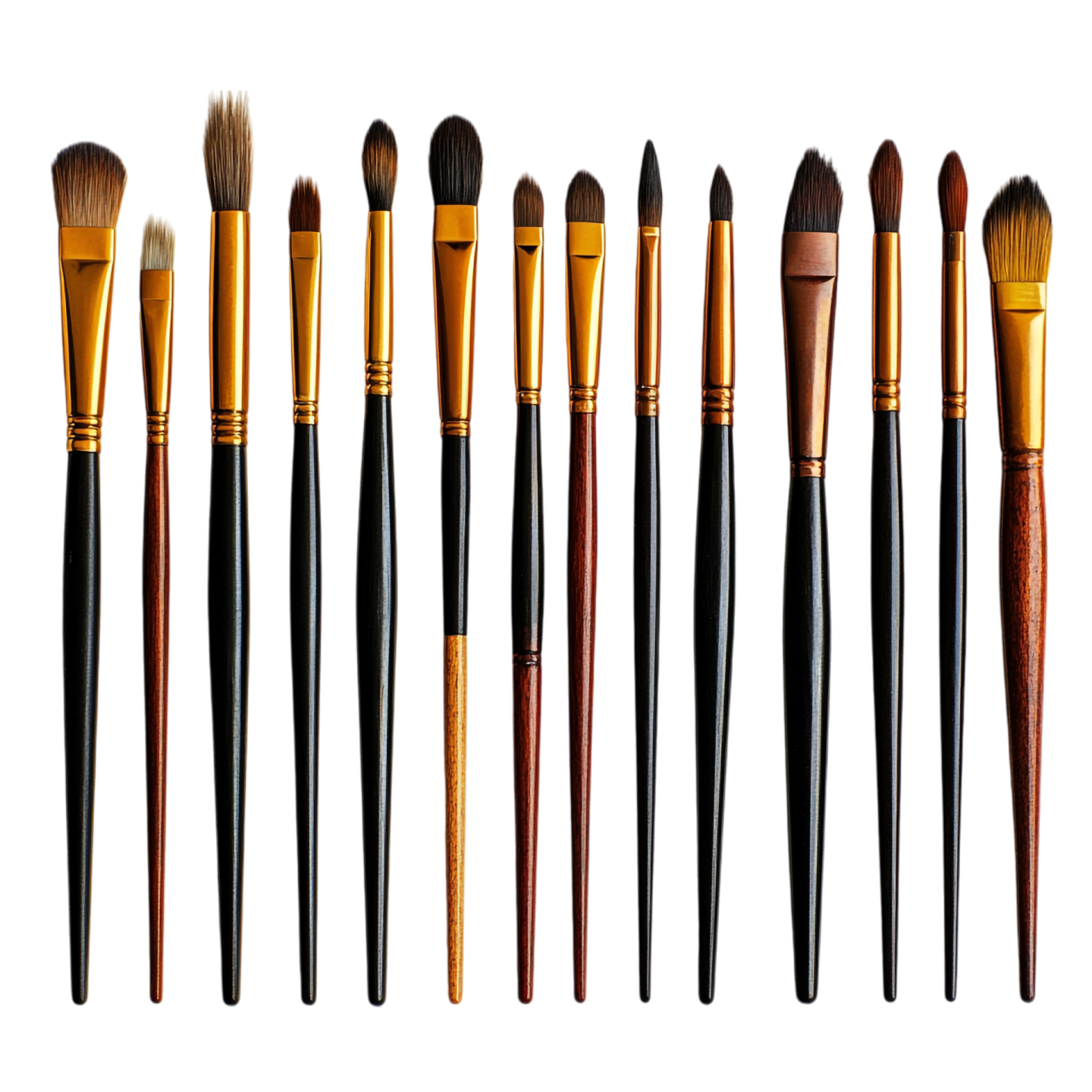 a set of makeup brushes