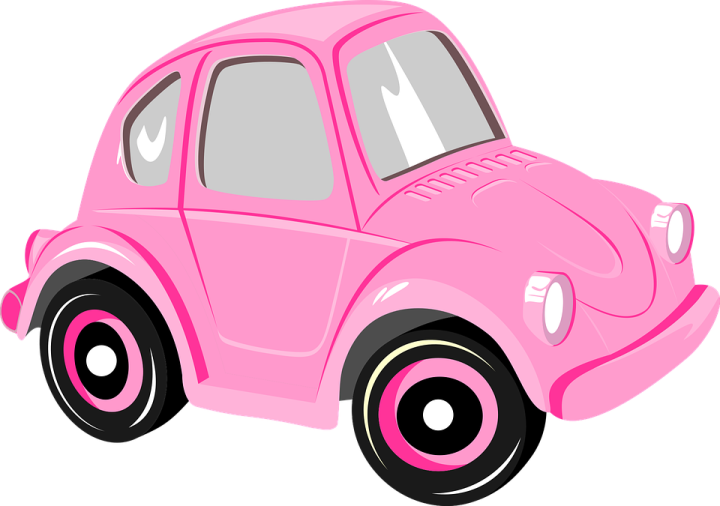 a pink car