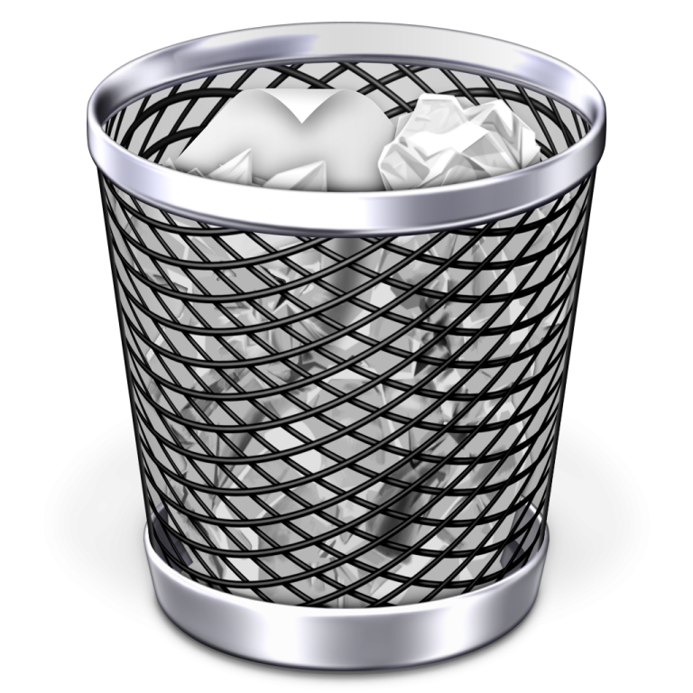 a trash can with ice in it