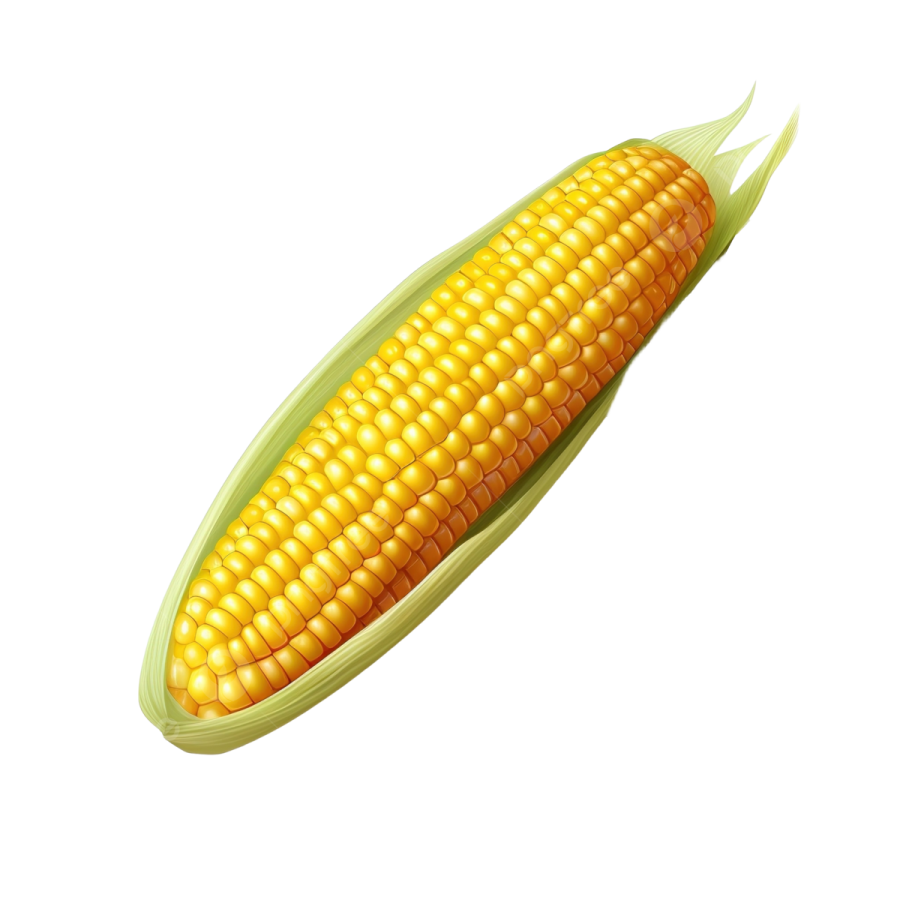 a corn on a white background