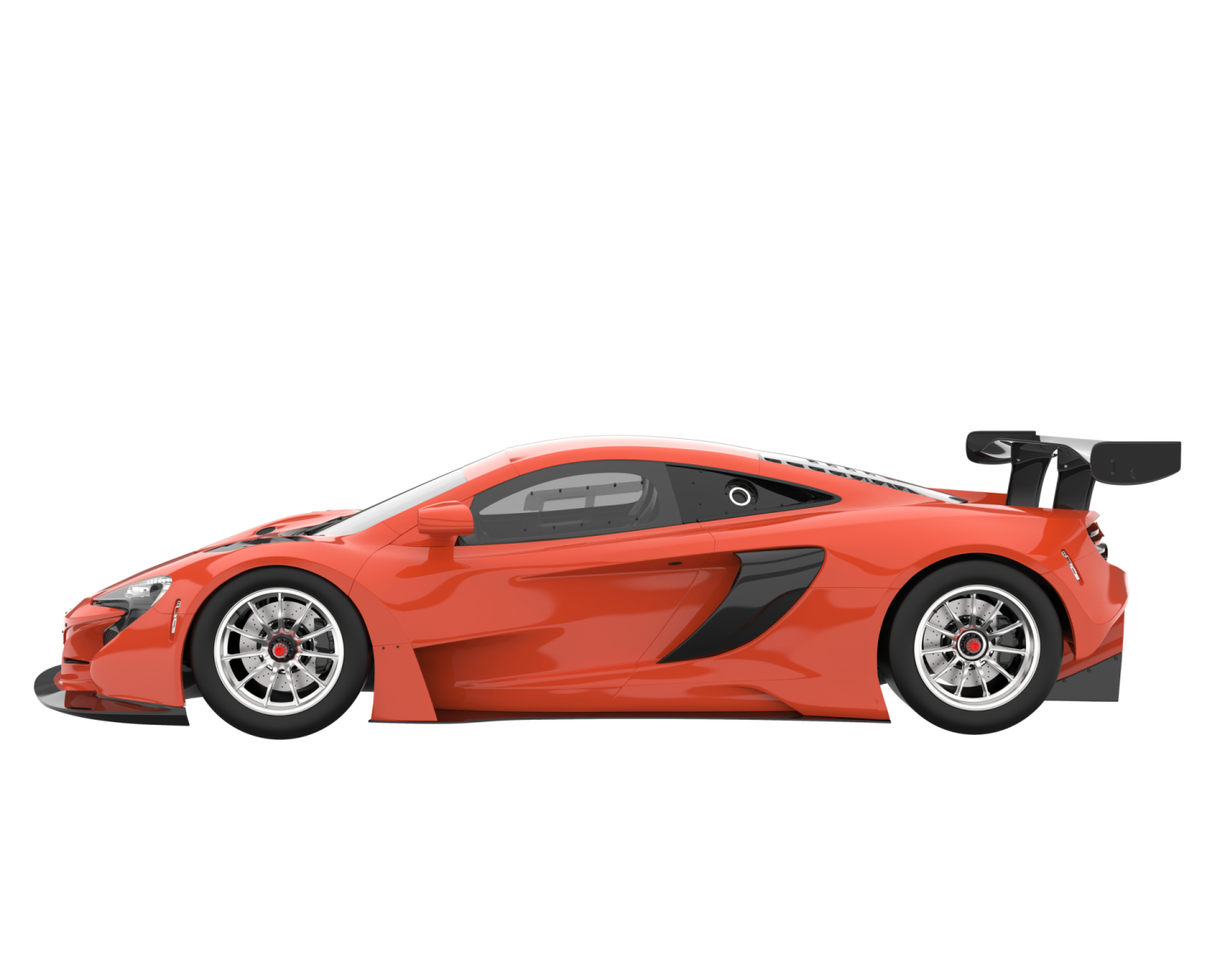 a red sports car on a white background