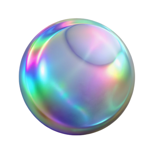 a rainbow colored ball on a white background