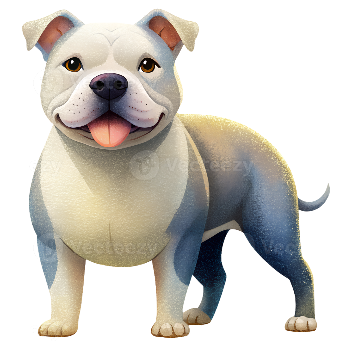 an illustration of a dog with its tongue out