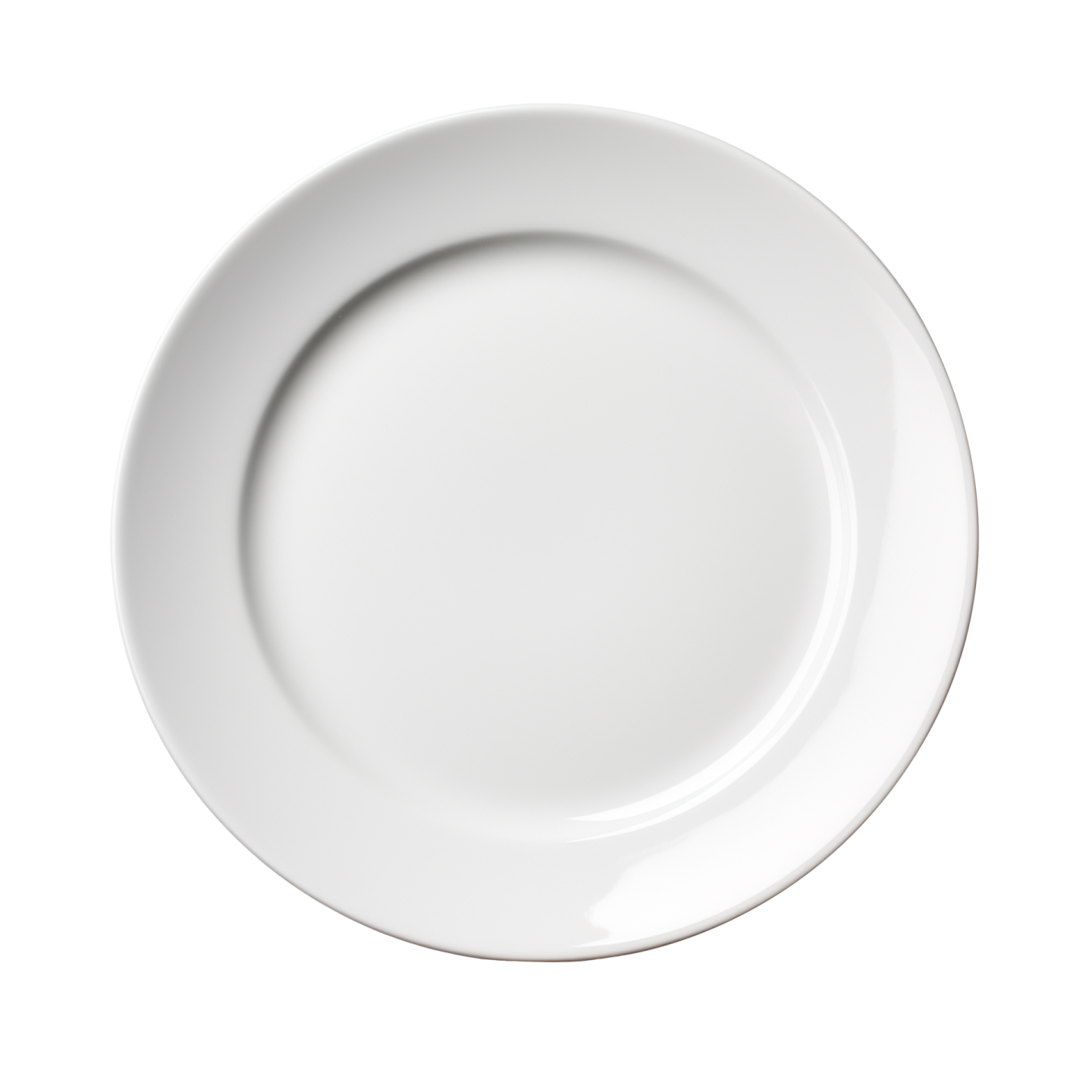 an empty white plate on a white background