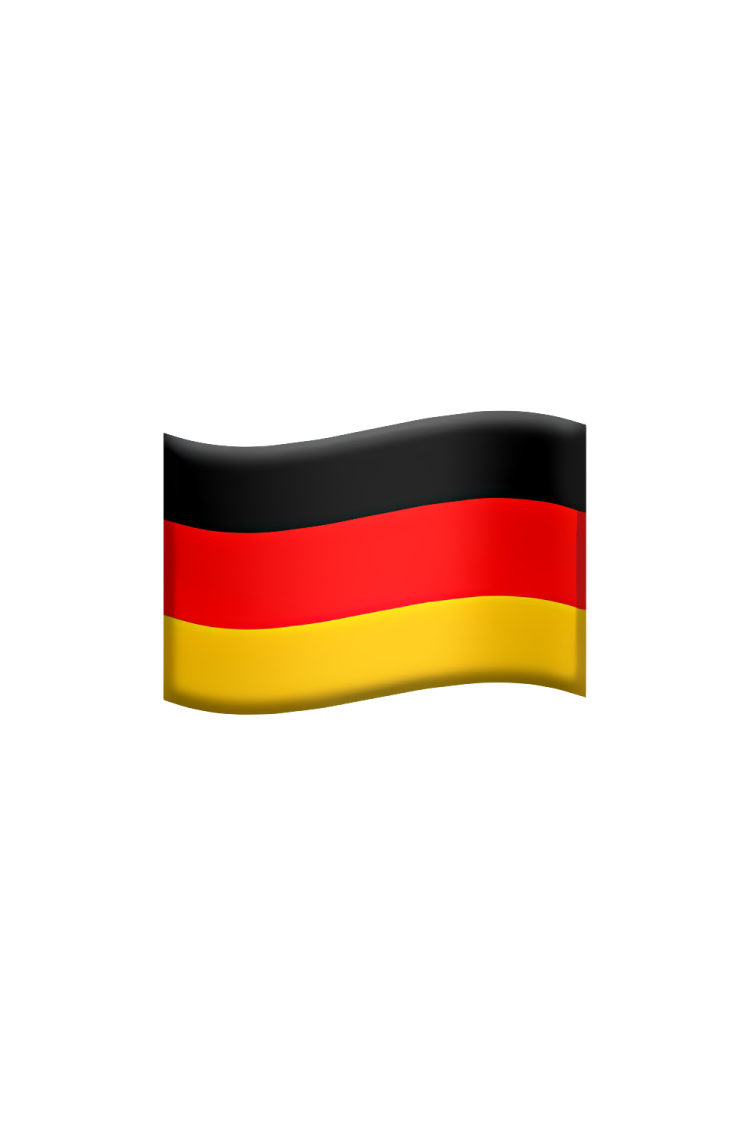 a german flag on a white background