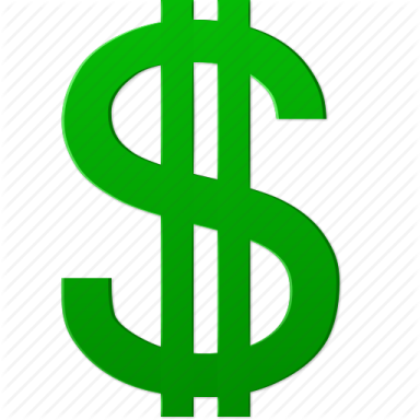 a dollar sign on a white background