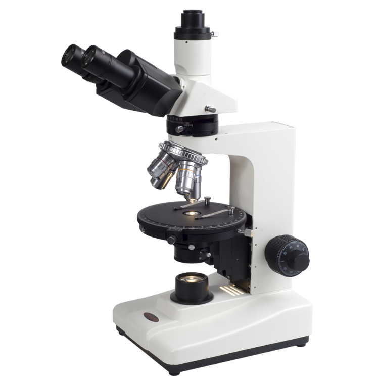 A microscope with a white background