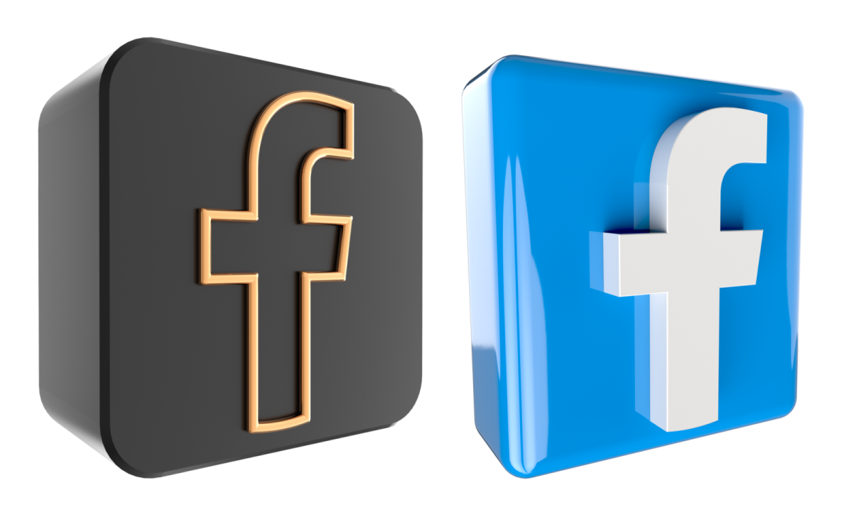 a blue and white facebook logo