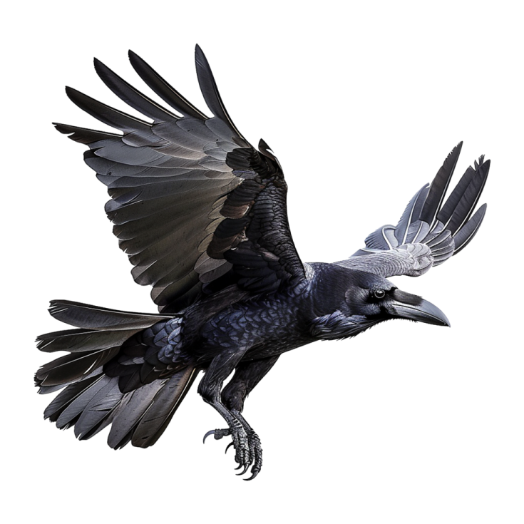 a black bird is flying in the air