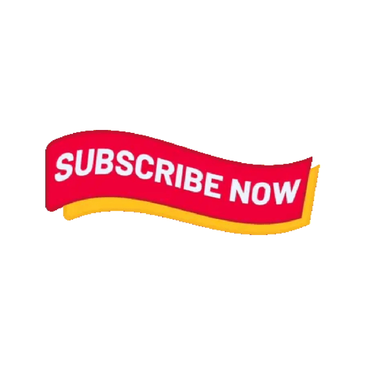 a red and yellow ribbon with the word sub now