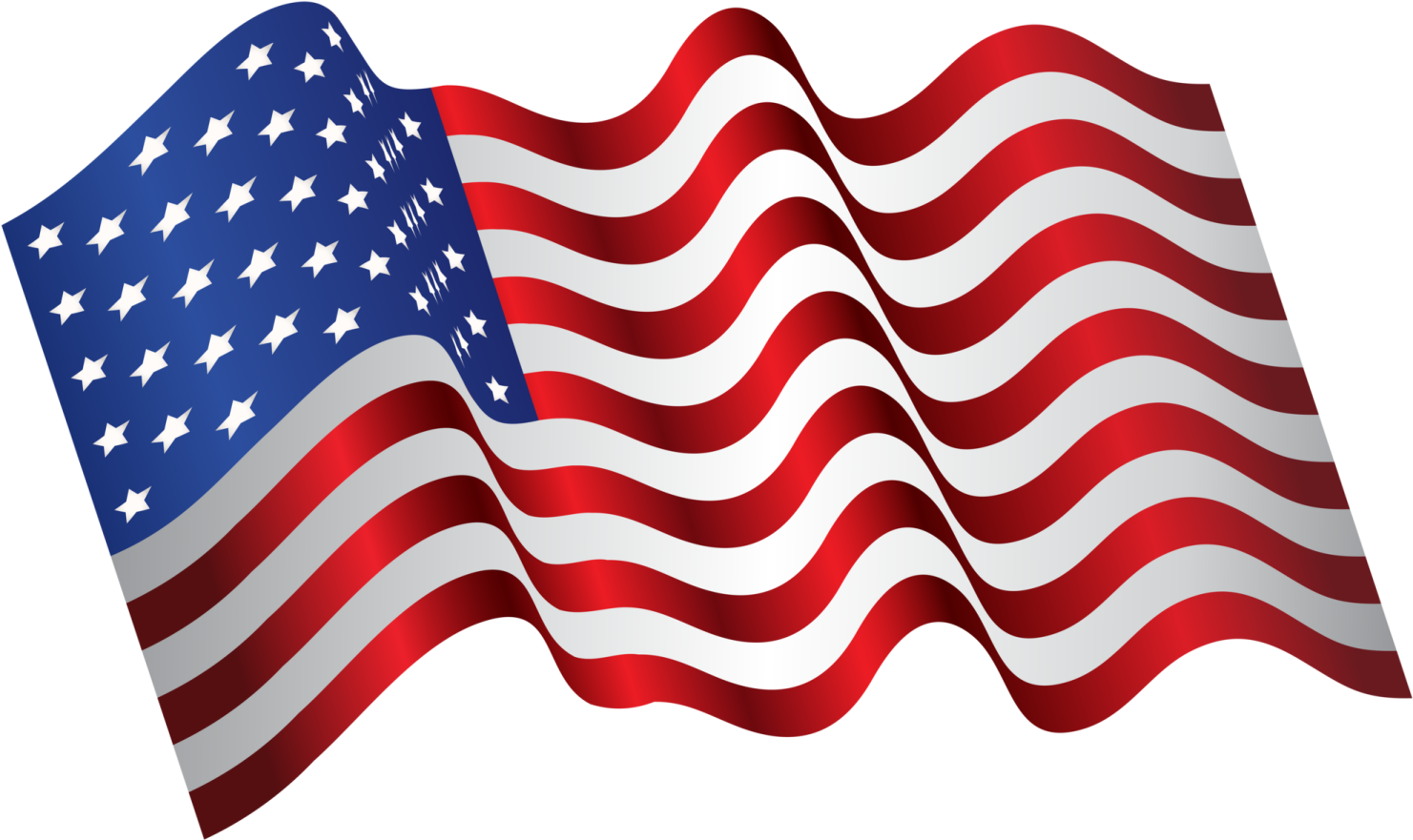 an american flag waving in the wind