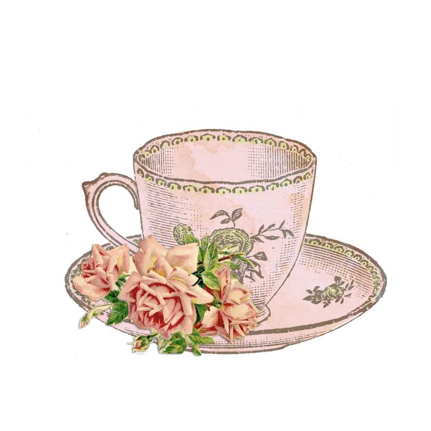 a drawing of a cup and saucer