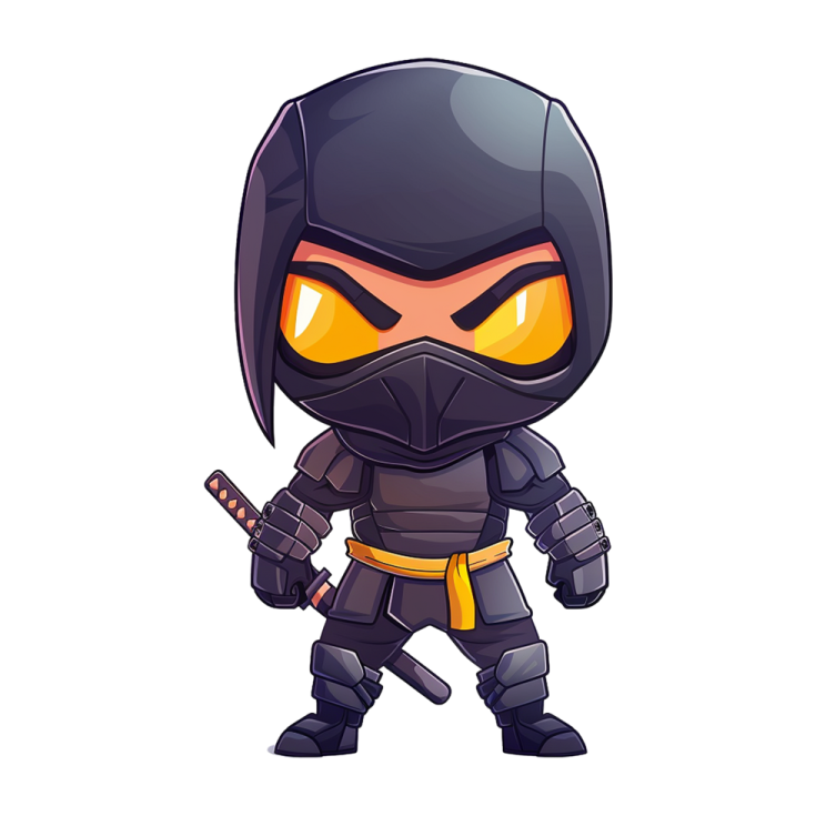 an illustration of a ninja character
