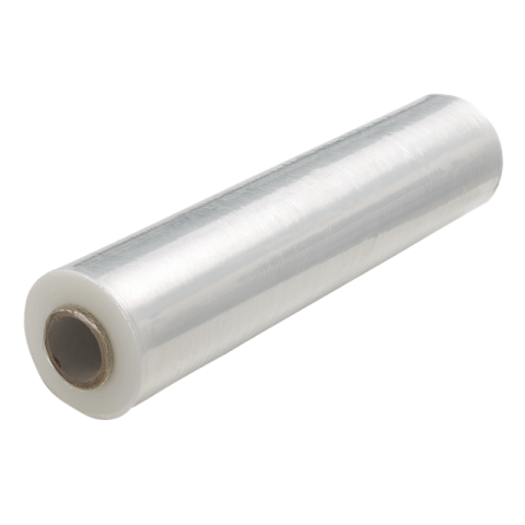 a roll of aluminum foil on a white background