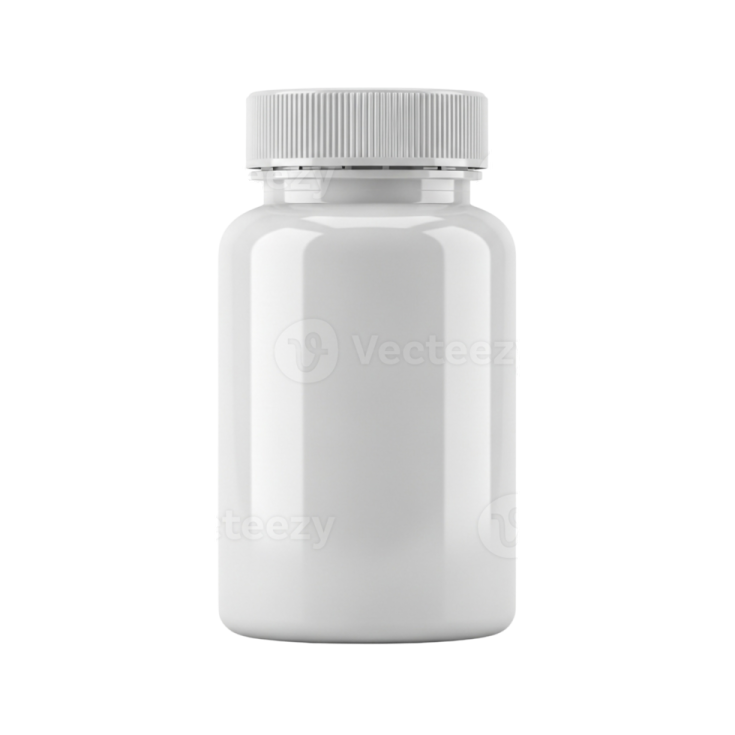 a white plastic bottle with an open lid