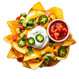 a plate filled with chips and salsa sauce
