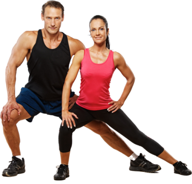 a man and woman in a dance pose
