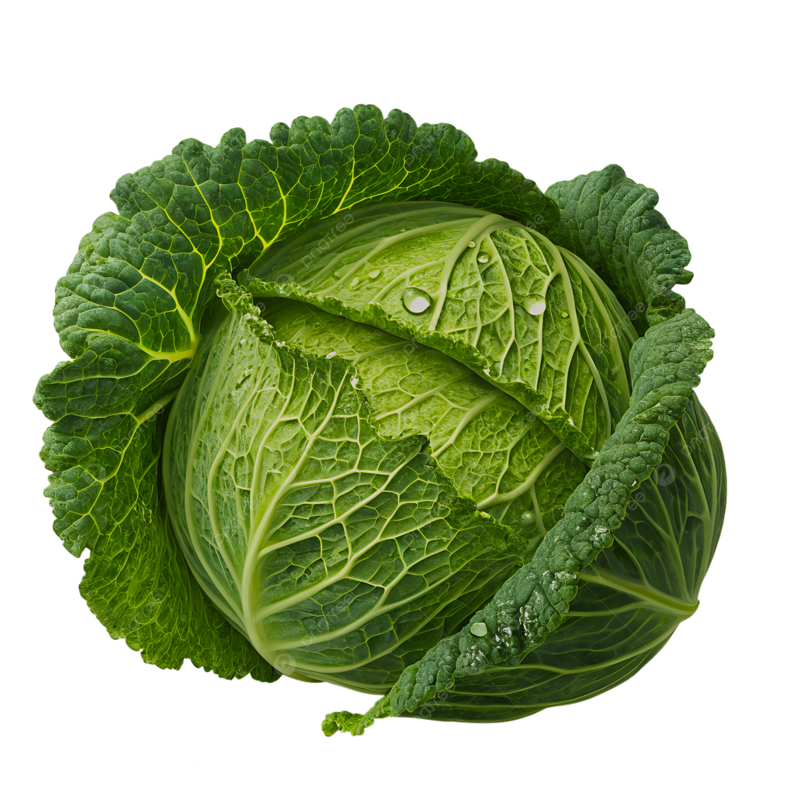 a head of cabbage on a white background