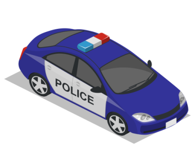 an illustration of a police car