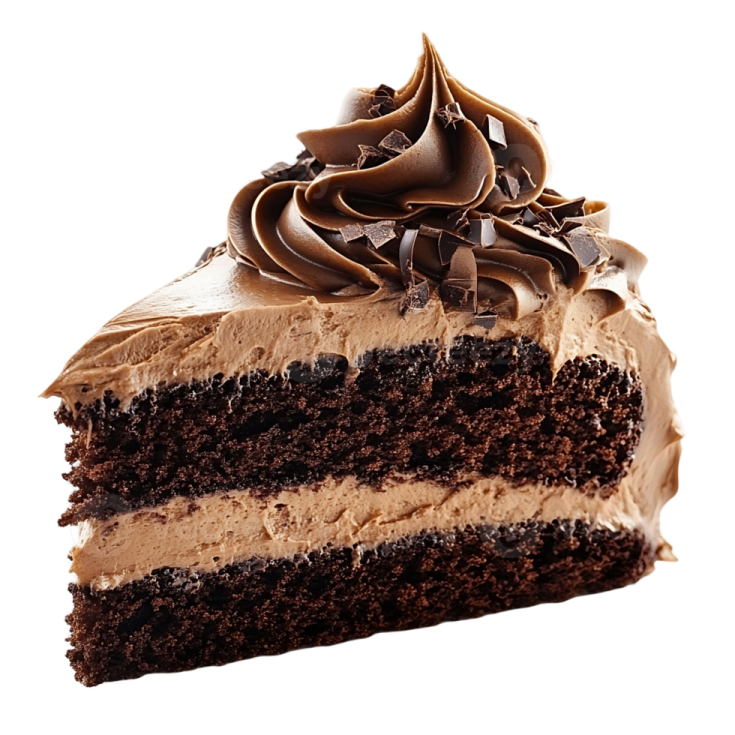 a piece of chocolate cake