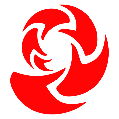 an image of a red and white logo