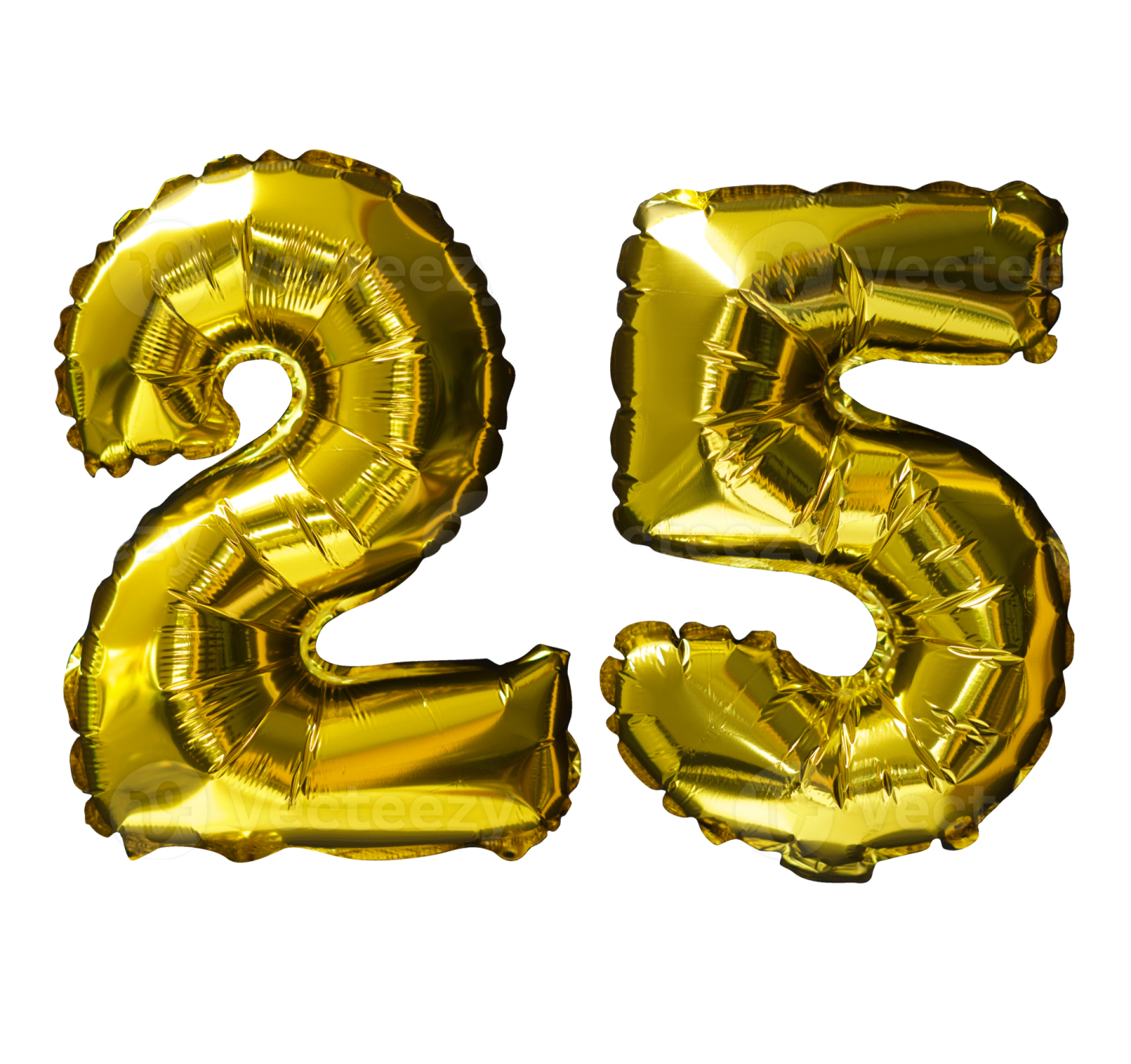 gold foil balloons number 25
