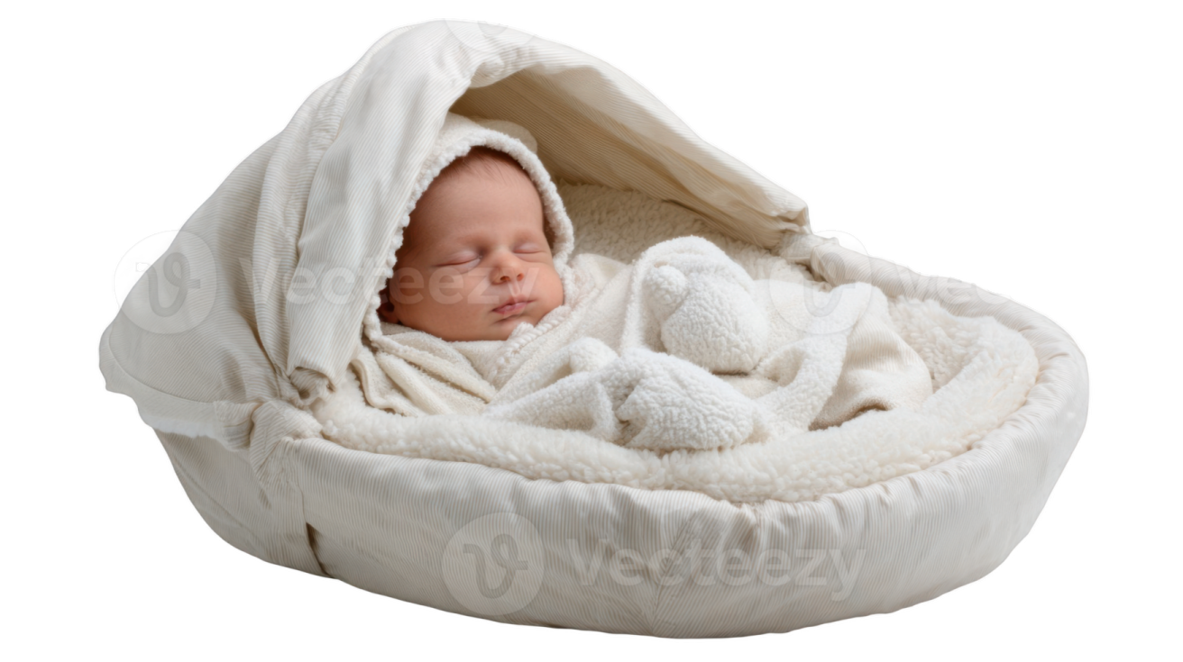 a baby wrapped up in a white blanket