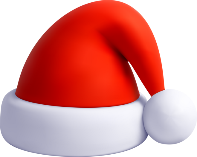 a red santa hat