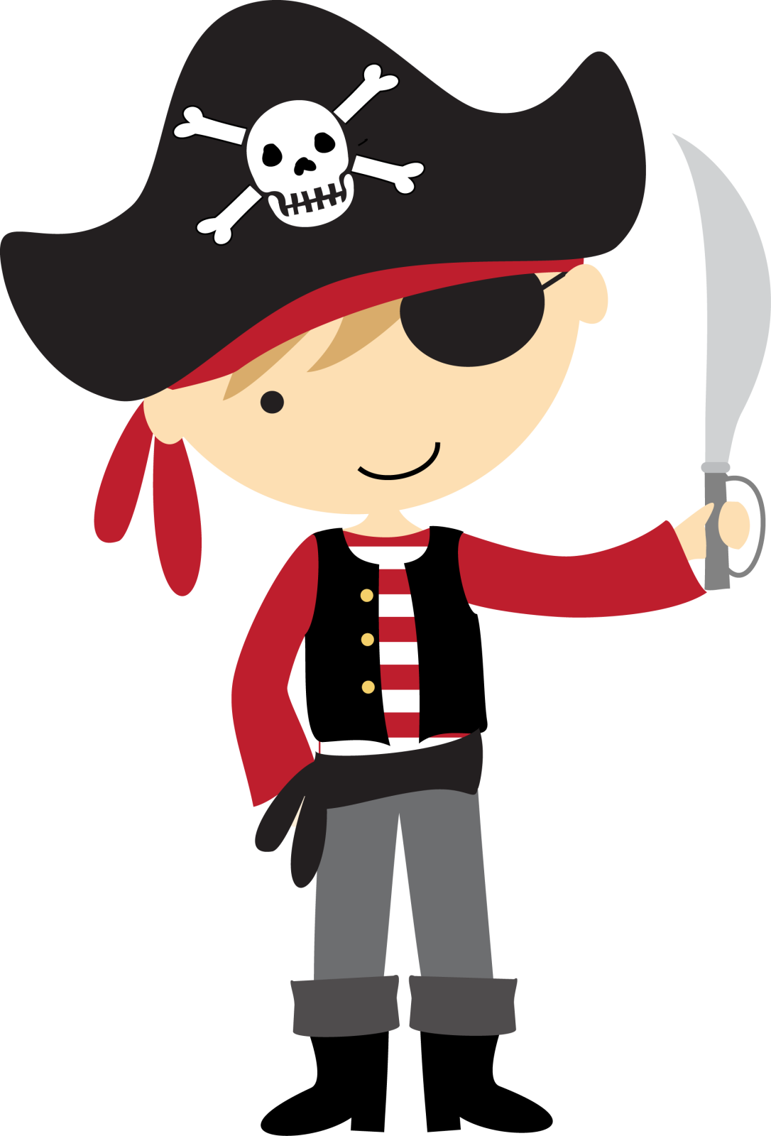 a little boy dressed as a pirate with a sword