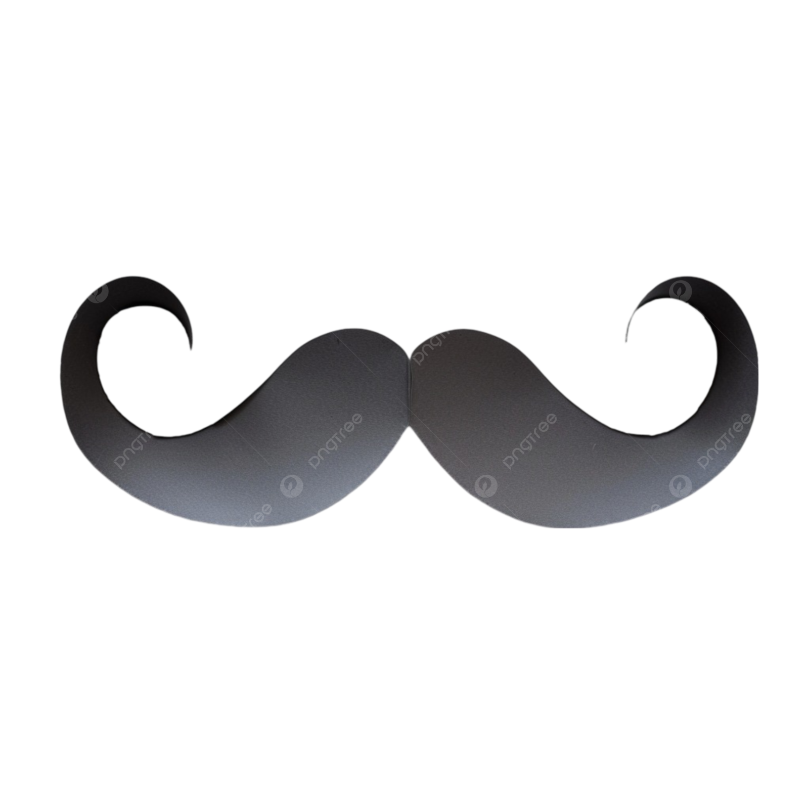 a black mustache on a white background