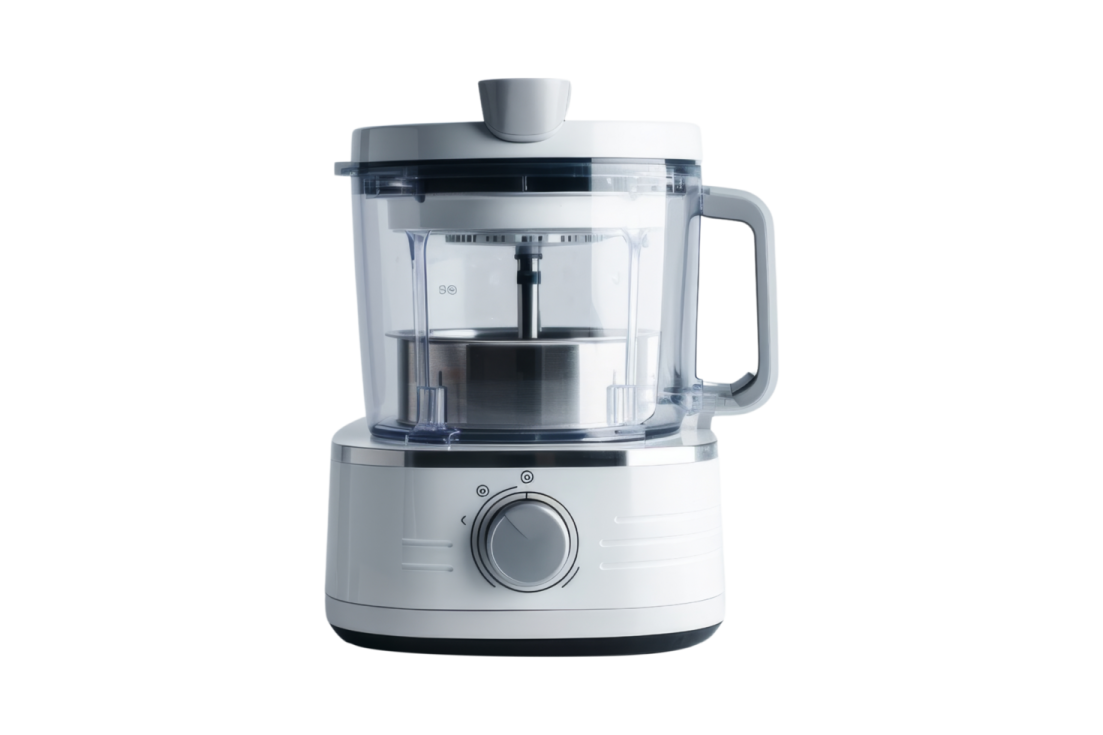 a white blender sitting on top of a table