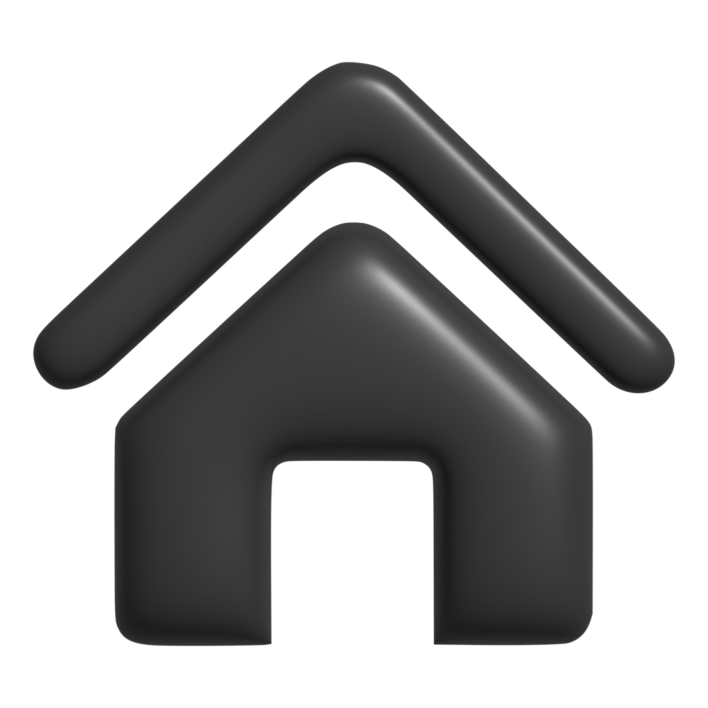 a black house icon on white background