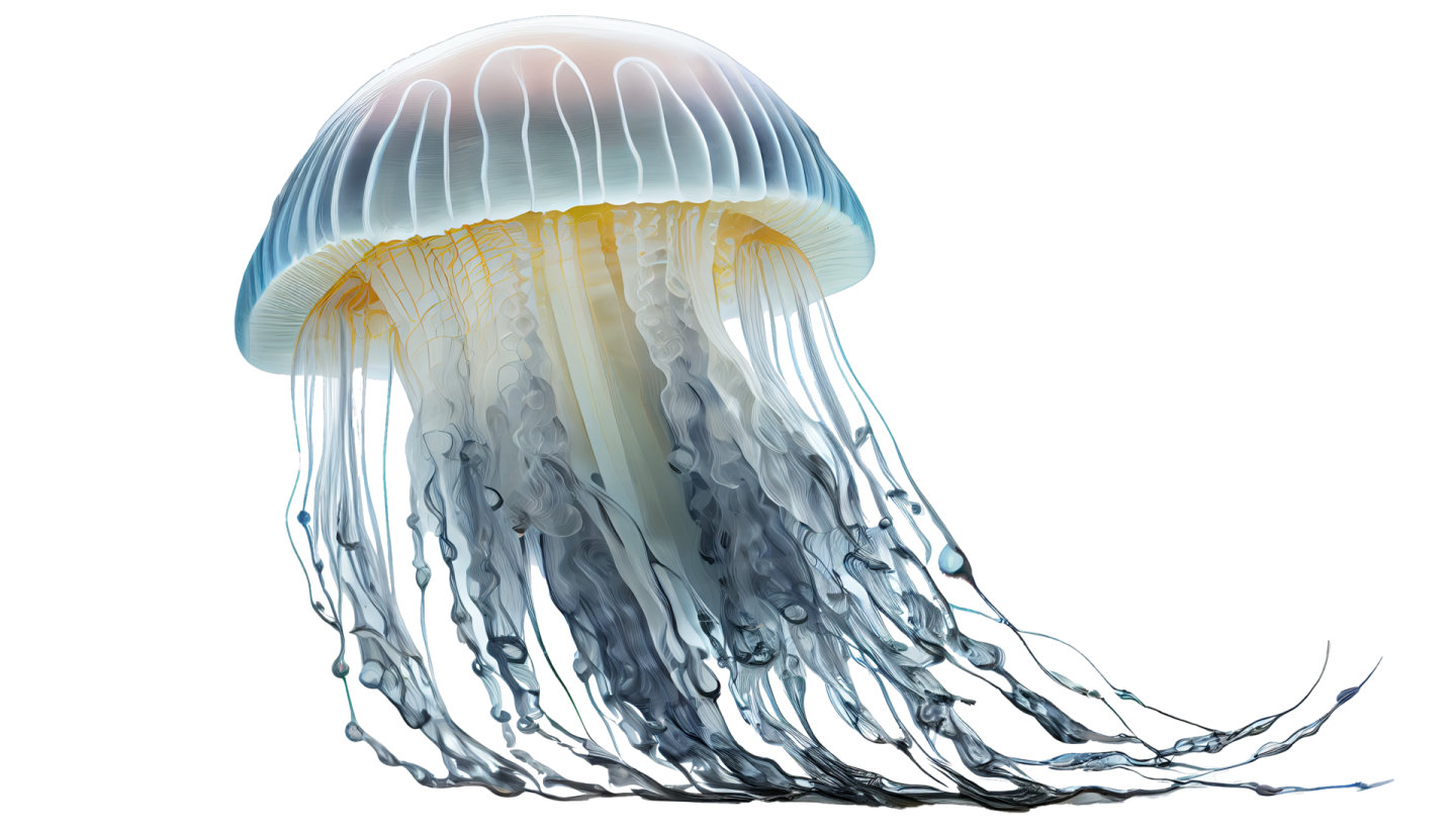 a jellyfish swimming in the ocean